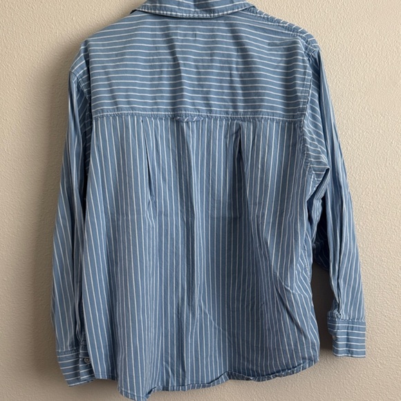 a new day Striped Blue and White Button Down Shirt - Picture 3 of 3